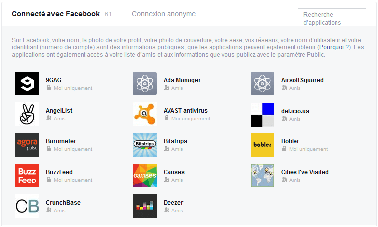 limiter applications facebook