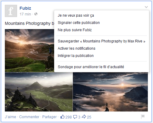 bloquer page facebook