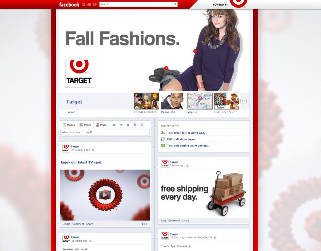 facebook timeline target fanpage marques