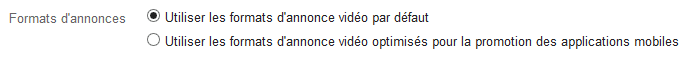 format annonces youtube