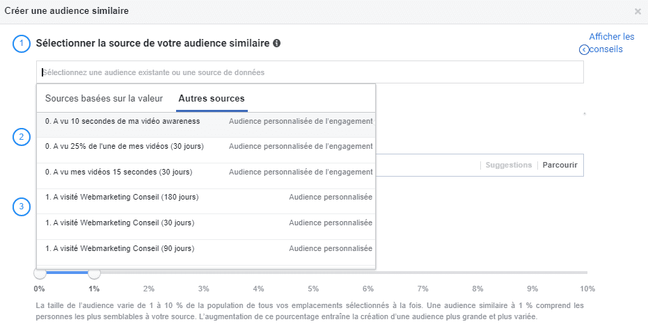 audience similaire facebook