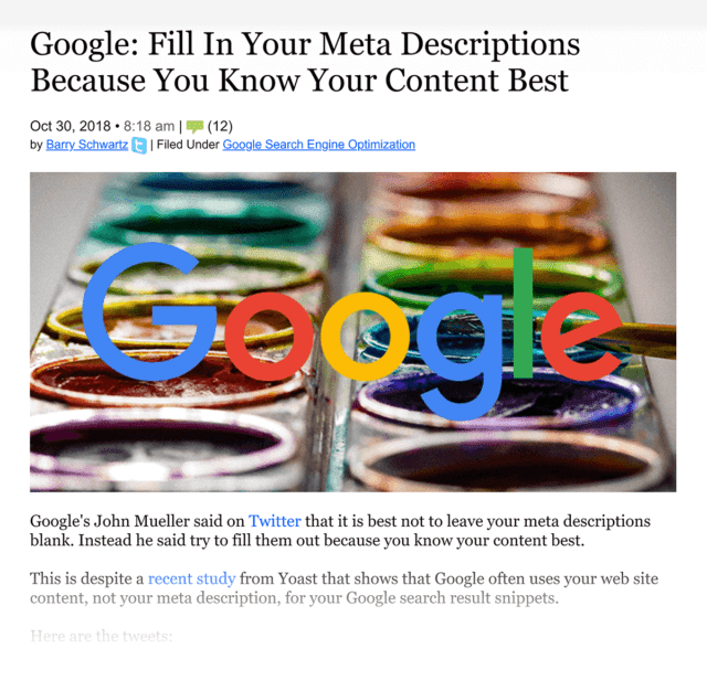 meta description google