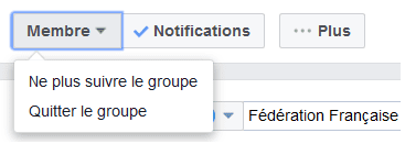 quitter groupe facebook