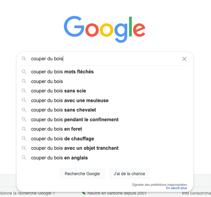 moteur de recherche google